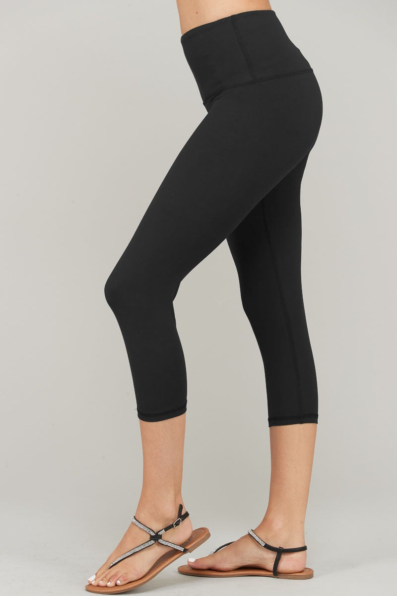 Soft As Butter Capri Leggings in Black
