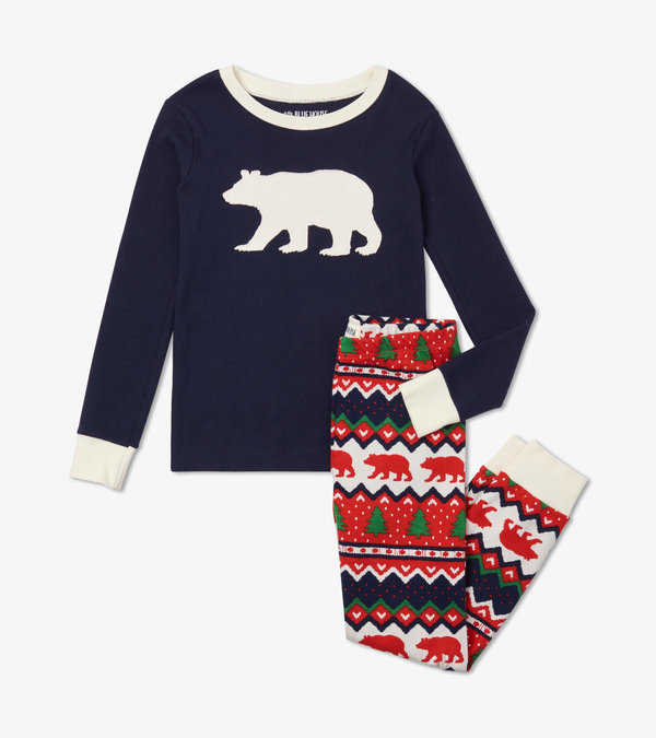 Family Pajama Sets In Fair Isle Bear