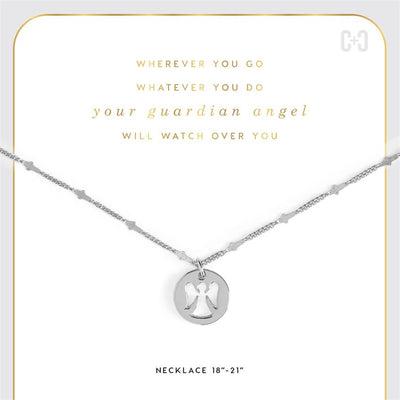 Guardian Angel Necklaces by Coco & Carmen - Silver