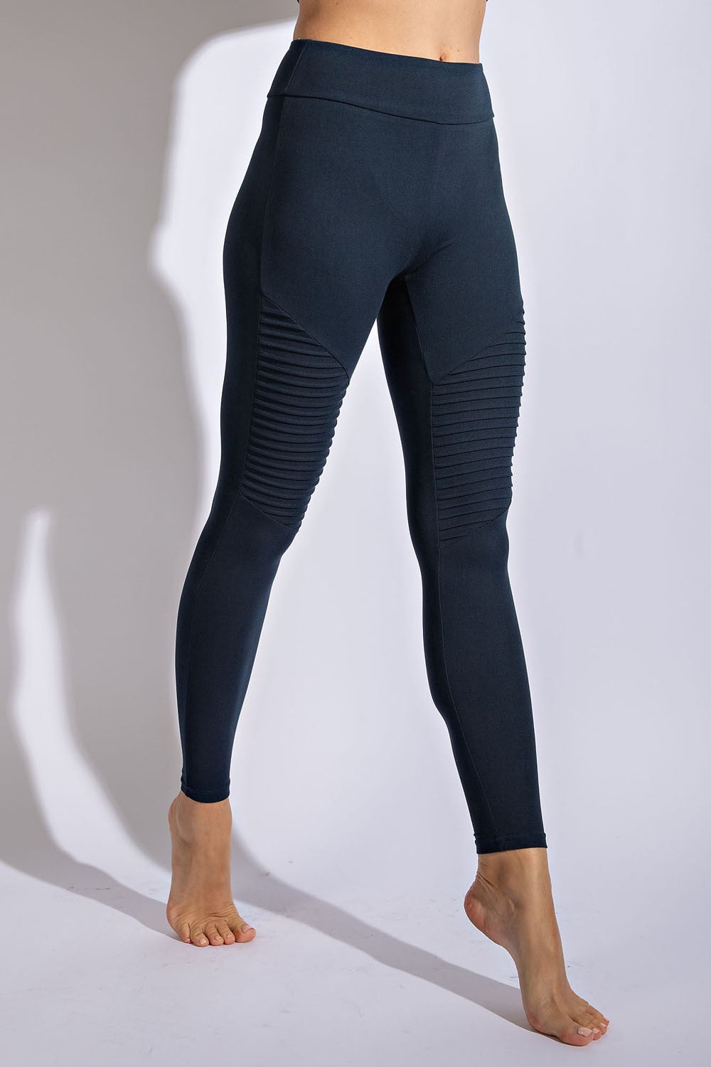 Soft As Butter Moto Leggings In Nocturnal Navy