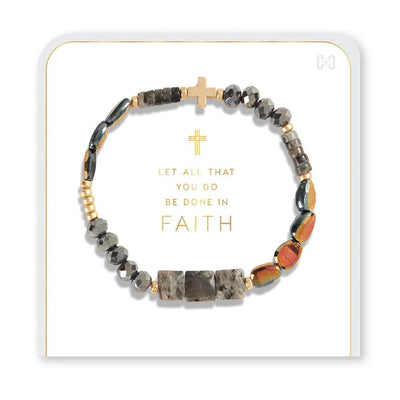 Hannah Cross Stretch Bracelets - Black