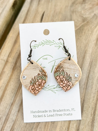 The Wooden Fence Earrings Wood Collection