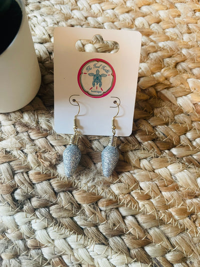 Christmas Ornaments Earrings - Silver