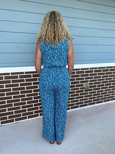 The Marlow Jumpsuit in Shoreline Ripples By Hatley