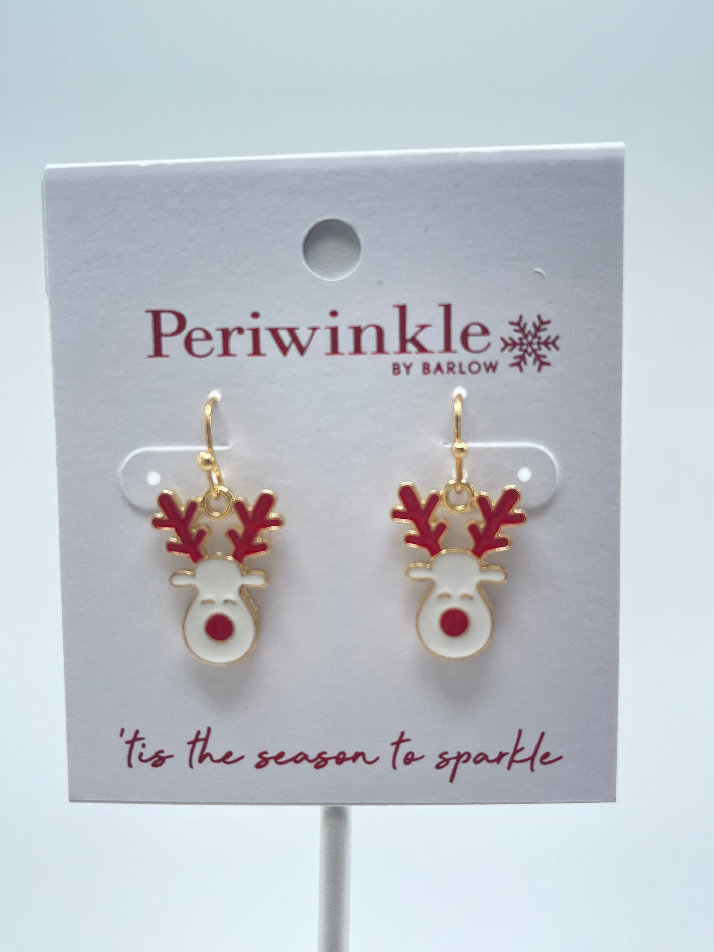 Holiday Collection by Periwinkle - Enamel White Rudolph