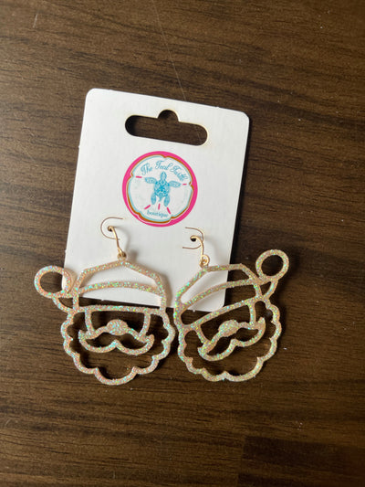 Holiday Jewelry Collection - Earrings / Glitter Santa