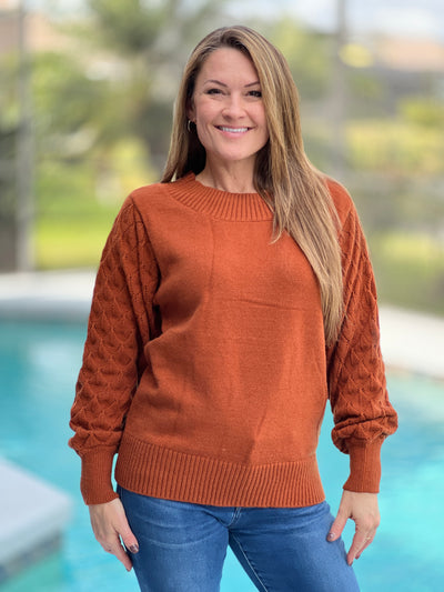 Ginger Boat Pointelle Sweater