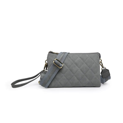 The Izzy Bag - Quilted - Grey/Blue